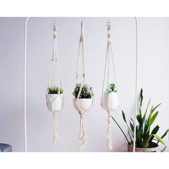 Macrame Plant Hanger Hanging Planter Indoor - Picture 1 of 4